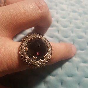 Handmade in Europe cocktail ring purple stone